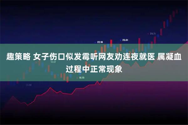 趣策略 女子伤口似发霉听网友劝连夜就医 属凝血过程中正常现象