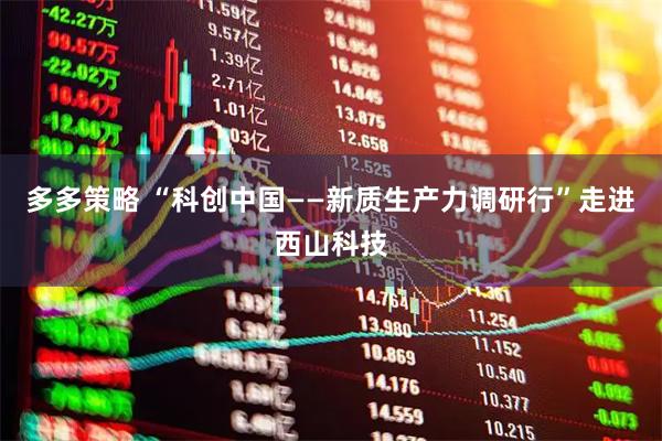 多多策略 “科创中国——新质生产力调研行”走进西山科技