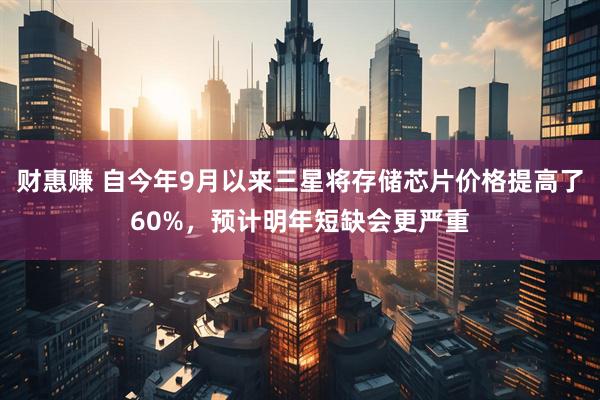 财惠赚 自今年9月以来三星将存储芯片价格提高了60%，预计明年短缺会更严重